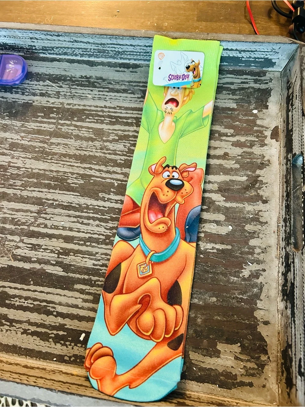 Licensed Scooby-Doo Kids Crew Socks in Yellow, Green & Blue